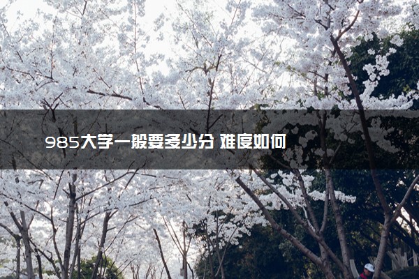 985大学一般要多少分 难度如何