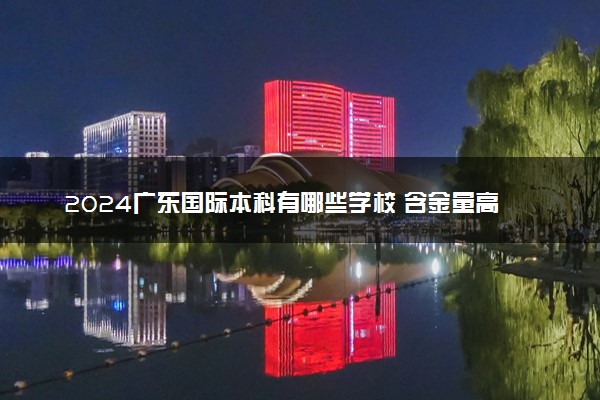 2024广东国际本科有哪些学校 含金量高吗