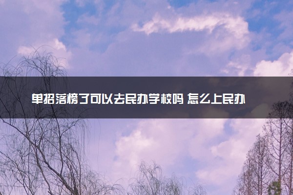单招落榜了可以去民办学校吗 怎么上民办