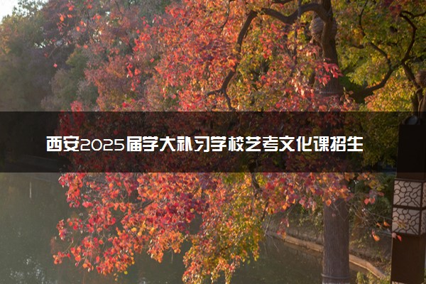 西安2025届学大补习学校艺考文化课招生简章