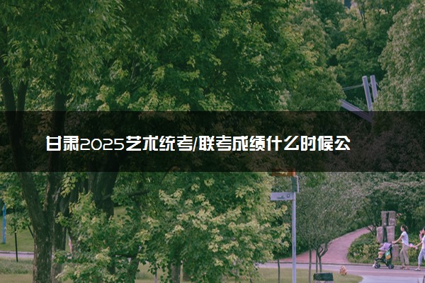 甘肃2025艺术统考/联考成绩什么时候公布 哪天查分