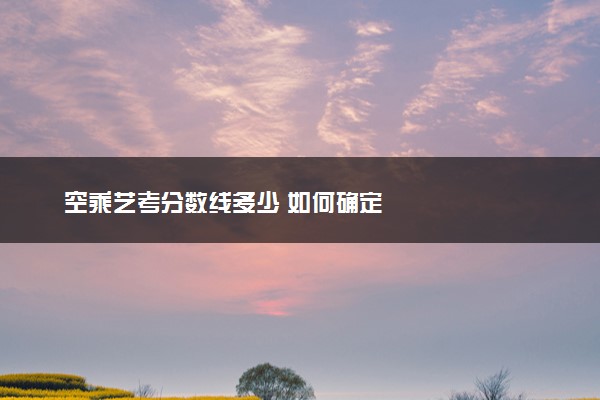空乘艺考分数线多少 如何确定