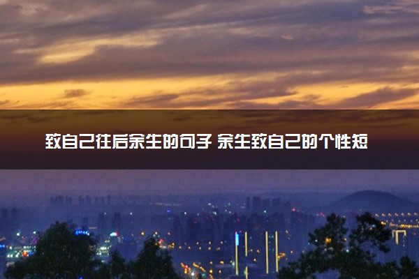 致自己往后余生的句子 余生致自己的个性短句