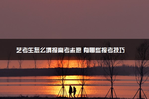 艺考生怎么填报高考志愿 有哪些报考技巧