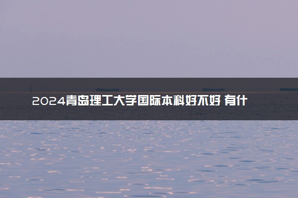 2024青岛理工大学国际本科好不好 有什么优势