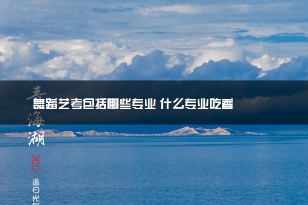 舞蹈艺考包括哪些专业 什么专业吃香