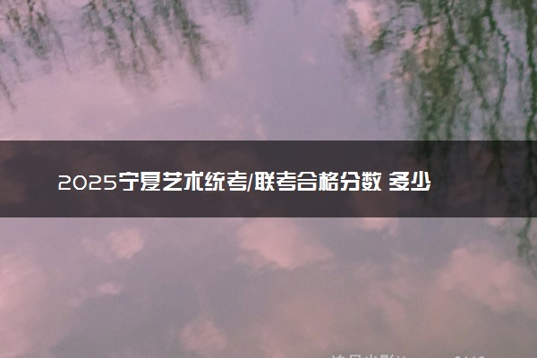 2025宁夏艺术统考/联考合格分数 多少分过合格线