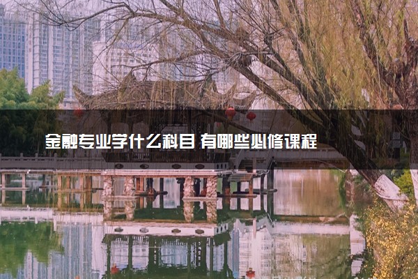 金融专业学什么科目 有哪些必修课程
