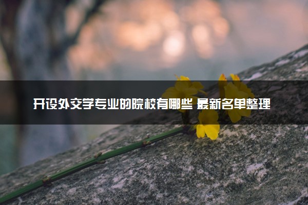 开设外交学专业的院校有哪些 最新名单整理