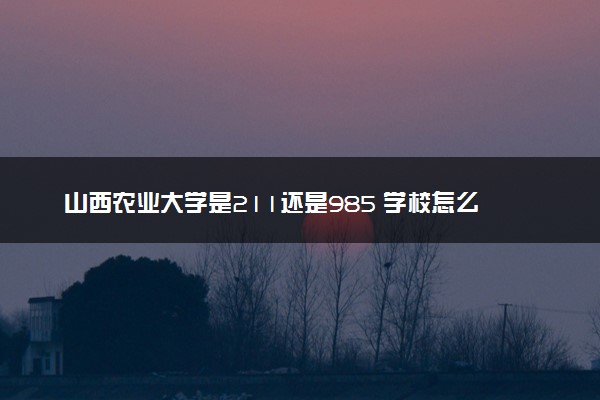 山西农业大学是211还是985 学校怎么样