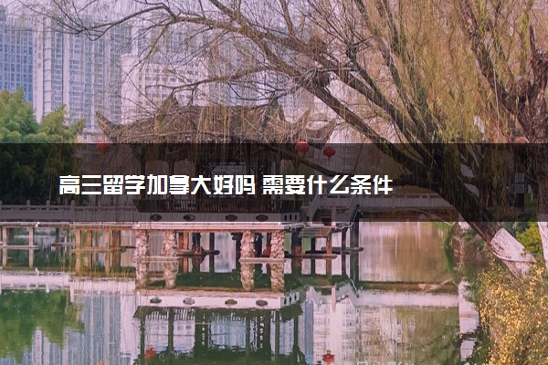 高三留学加拿大好吗 需要什么条件