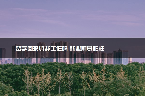 留学回来好找工作吗 就业前景咋样