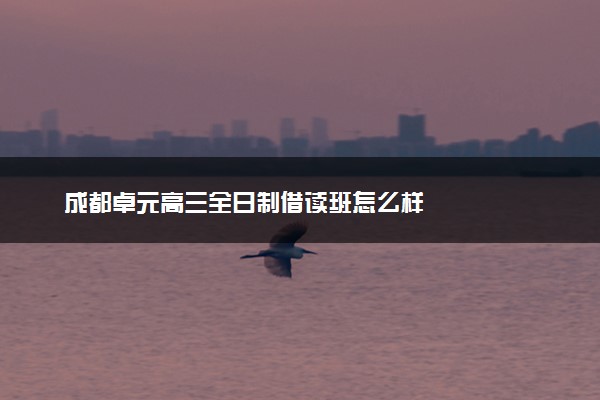 成都卓元高三全日制借读班怎么样