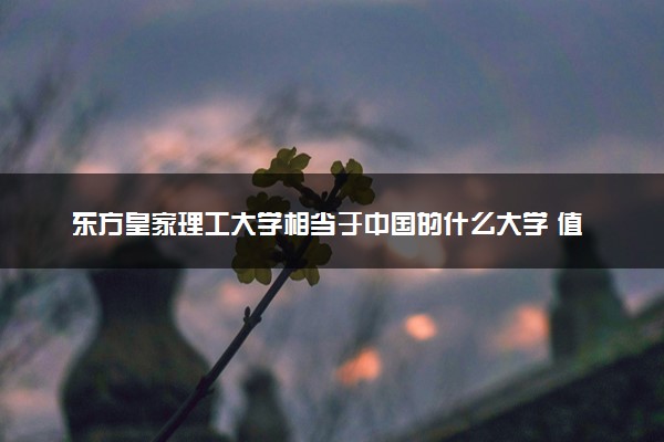 东方皇家理工大学相当于中国的什么大学 值得读吗