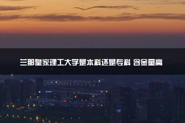 兰那皇家理工大学是本科还是专科 含金量高吗
