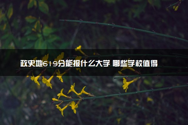 政史地619分能报什么大学 哪些学校值得报考