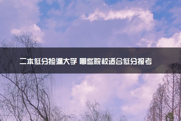 二本低分捡漏大学 哪些院校适合低分报考