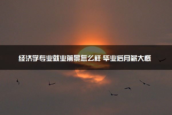 经济学专业就业前景怎么样 毕业后月薪大概多少