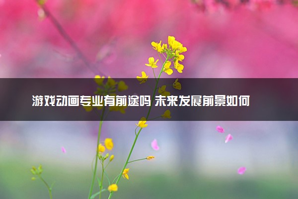 游戏动画专业有前途吗 未来发展前景如何