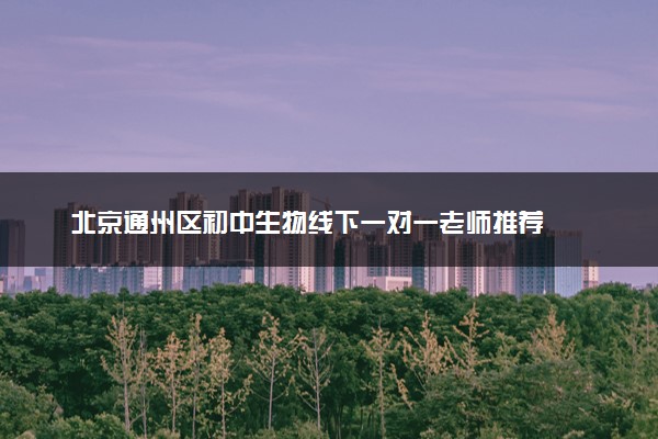 北京通州区初中生物线下一对一老师推荐