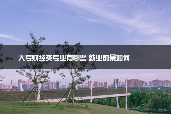 大专财经类专业有哪些 就业前景如何