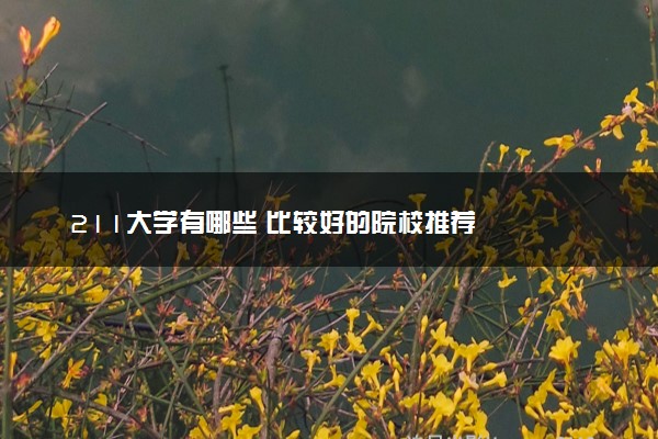 211大学有哪些 比较好的院校推荐