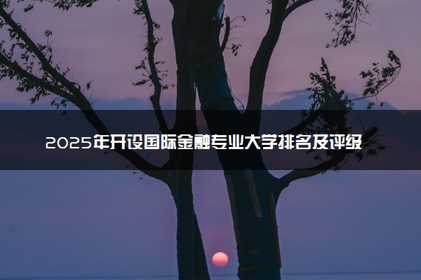 2025年开设国际金融专业大学排名及评级 高校排行榜