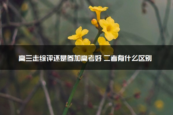 高三走综评还是参加高考好 二者有什么区别