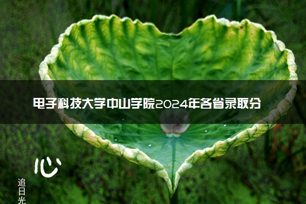 电子科技大学中山学院2024年各省录取分数线 多少分能考上