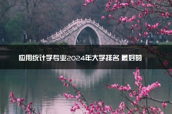 应用统计学专业2024年大学排名 最好的大学排行榜