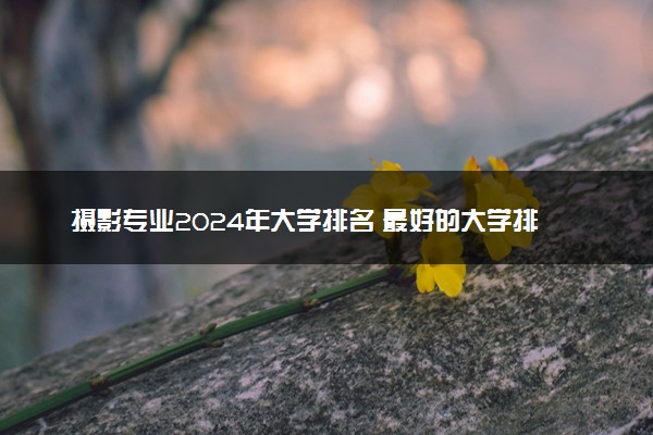 摄影专业2024年大学排名 最好的大学排行榜