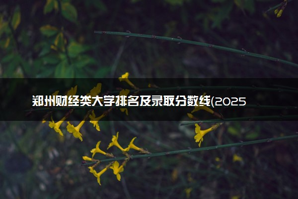 郑州财经类大学排名及录取分数线（2025年参考）