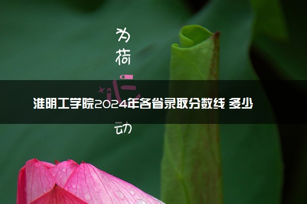 淮阴工学院2024年各省录取分数线 多少分能考上