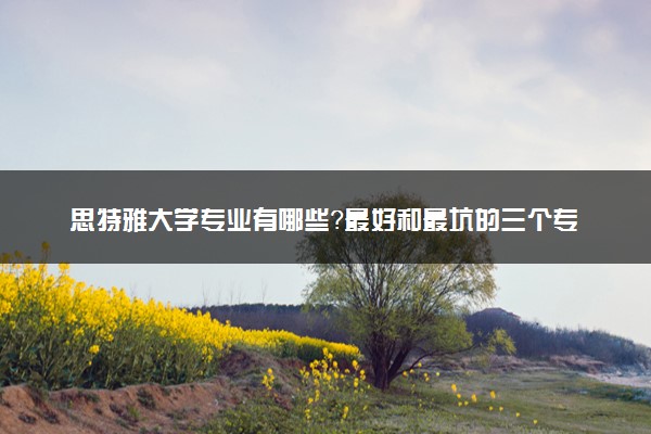 思特雅大学专业有哪些？最好和最坑的三个专业分别是什么？