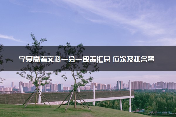 宁夏高考文科一分一段表汇总 位次及排名查询（2025年参考）