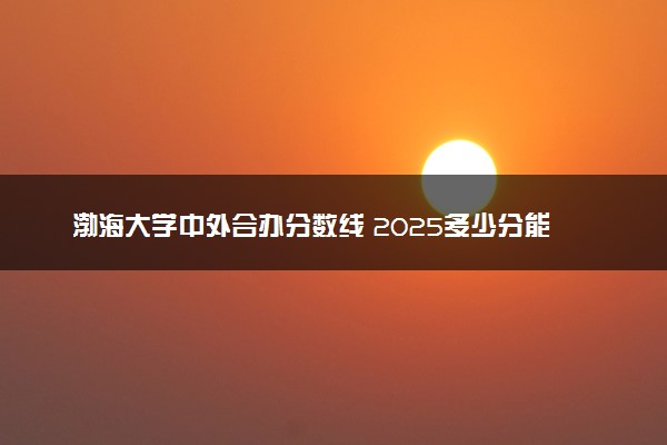 渤海大学中外合办分数线 2025多少分能录取