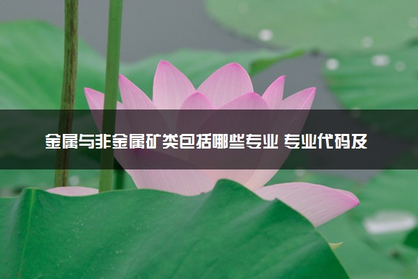 金属与非金属矿类包括哪些专业 专业代码及热门专业推荐