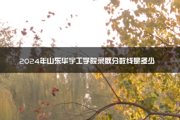2024年山东华宇工学院录取分数线是多少 各省最低分数线及位次