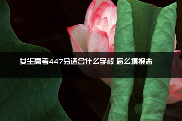 女生高考447分适合什么学校 怎么填报志愿