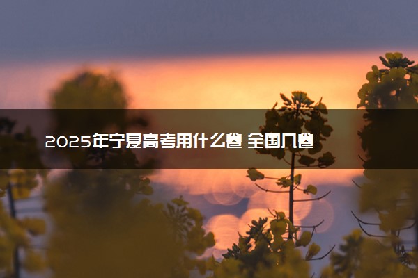 2025年宁夏高考用什么卷 全国几卷