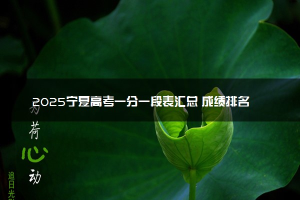 2025宁夏高考一分一段表汇总 成绩排名位次【完整版】