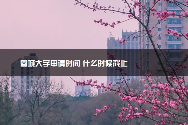 雪城大学申请时间 什么时候截止