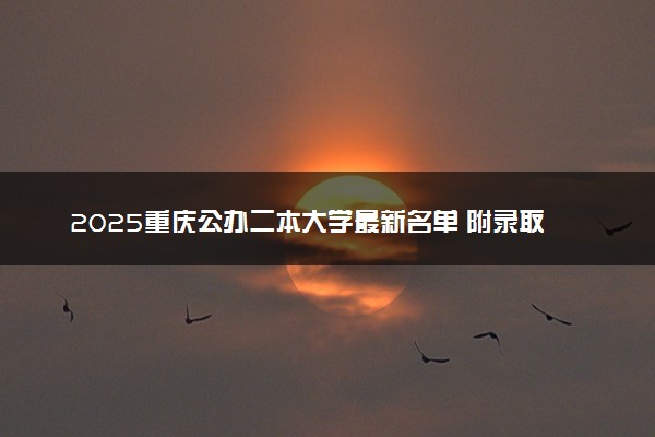 2025重庆公办二本大学最新名单 附录取分数线