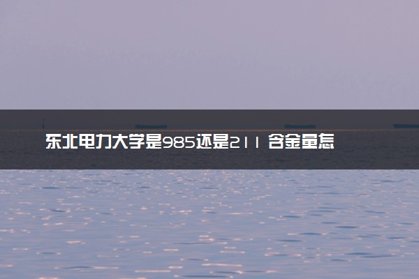 东北电力大学是985还是211 含金量怎么样