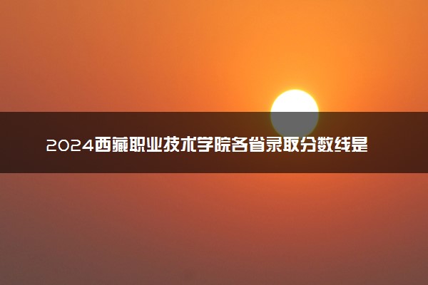2024西藏职业技术学院各省录取分数线是多少 最低分及位次