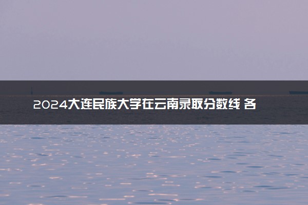 2024大连民族大学在云南录取分数线 各专业分数及位次