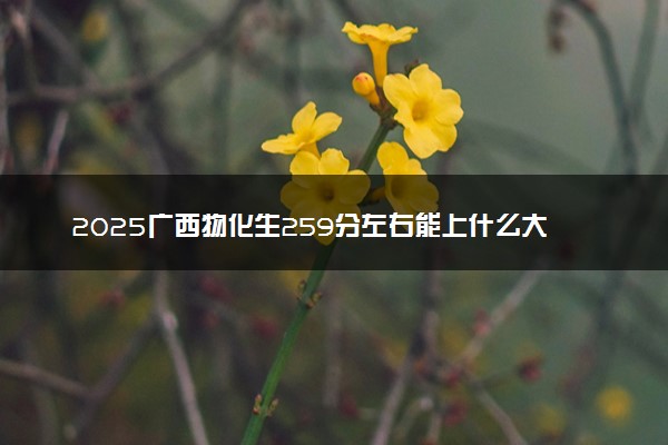 2025广西物化生259分左右能上什么大学 可以报考的院校名单