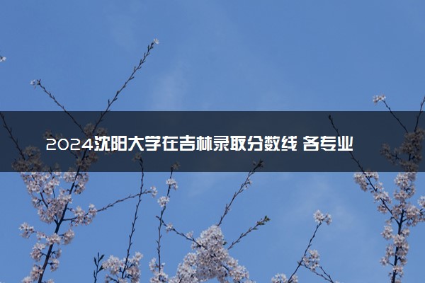 2024沈阳大学在吉林录取分数线 各专业分数及位次