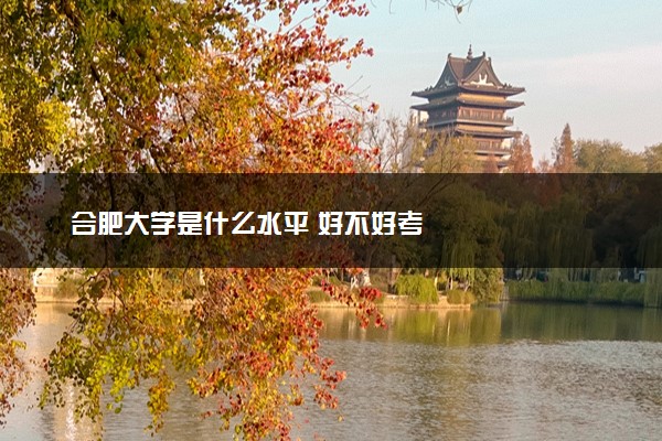 合肥大学是什么水平 好不好考