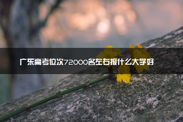 广东高考位次72000名左右报什么大学好（2025年参考）